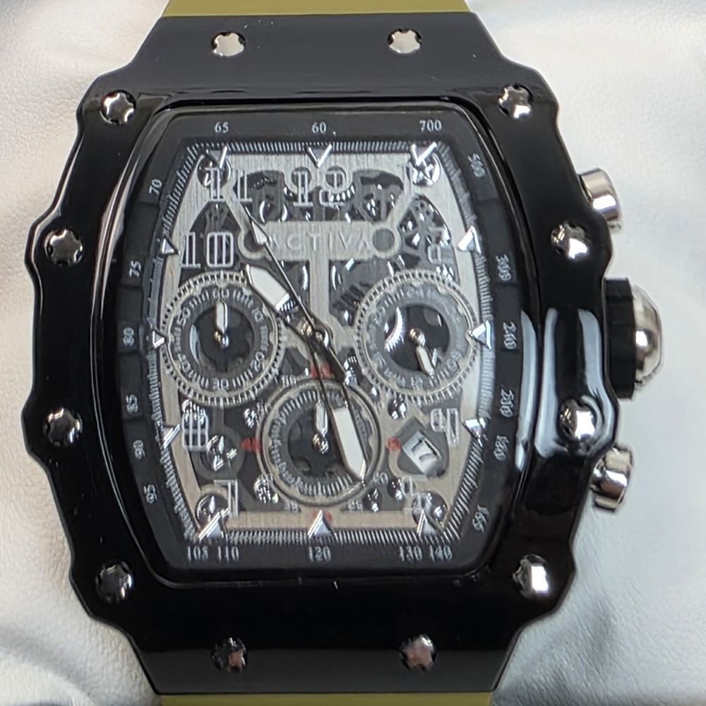 NEW Activa X Invicta Men's Watch 44.3mm (PF22557) Olive Green Silicone‎ Band